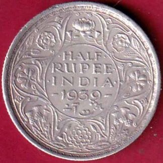 British India 1939 Bombay mint George vi King Emperor Half Rupee -  FB1399