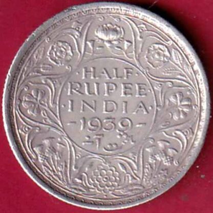 British India 1939 Bombay mint George vi King Emperor Half Rupee -  FB1399
