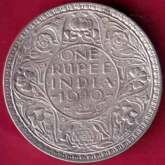 British India 1940 George VI Bombay Mint One Rupee -  FB1438