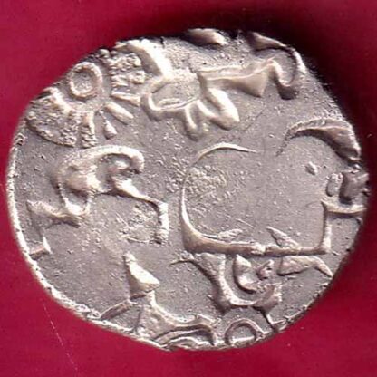 ANCIENT INDIA MAURYAN PERIOD MAGADH DYNASTY ANIMAL STANDING SILVER PUNCHMARK -  FB1466