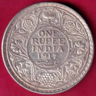 British India 1917 bombay mint George v Emperor One Rupee -  FB1692
