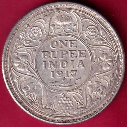 British India 1917 bombay mint George v One Rupee -  FB1768