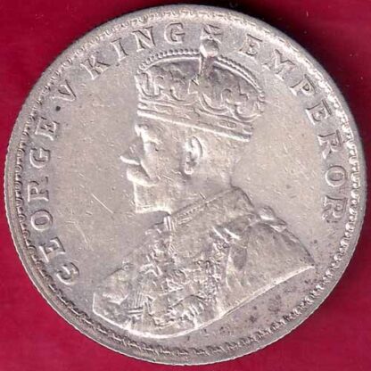 British India 1918 Bombay Mint George v One Rupee silver coin-  FB1821 - Image 2