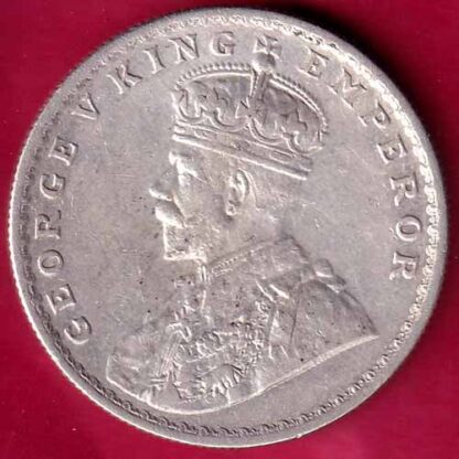 British India 1918 Bombay Mint George v One Rupee silver coin-  FB1852 - Image 2