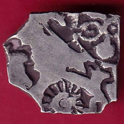 ANCIENT INDIA MAURYAN PERIOD MAGADH DYNASTY ANIMAL STANDING SILVER PUNCHMARK-  FB1868