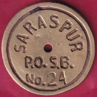 TOKEN – SARASPUR P.O.S.B. NO.24 -  FB1982