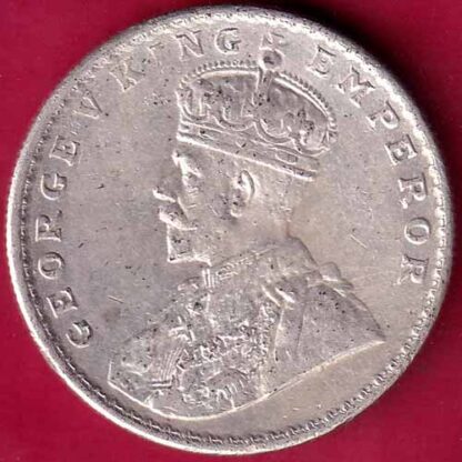 British India 1918 Bombay Mint George v One Rupee silver coin-  FB2049 - Image 2