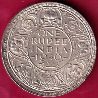 British India 1940 George VI Bombay Mint One Rupee-  FB2061