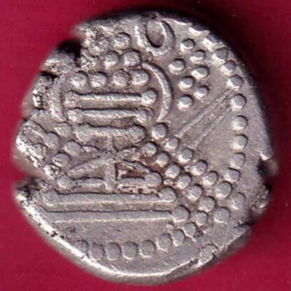 Ancient India Gadhaya Dynasty Kings Portrait billon coin-  FB2088 - Image 2