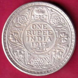 British India 1917 George v King Emperor One Rupee -  FB2124