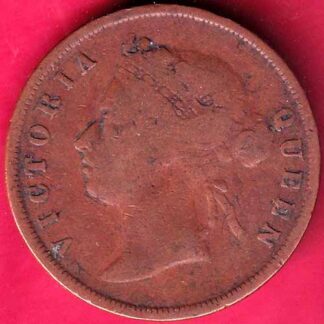 straits settlements 1887 victoria queen one cent  -  FB2414