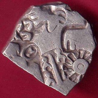ANCIENT INDIA MAURYAN PERIOD MAGADH DYNASTY ANIMAL STANDING SILVER PUNCHMARK -  FB2457