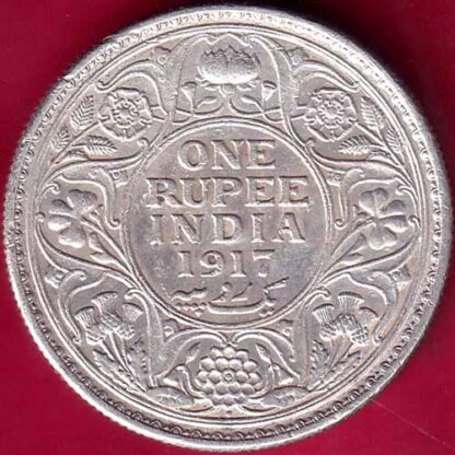 British India 1917 bombay mint George v Emperor One Rupee– FB2543
