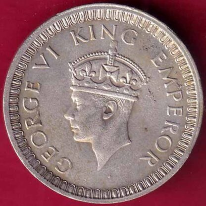 British India 1942 George VI Bombay Mint One Rupee Silver Coin – FB2566 - Image 2