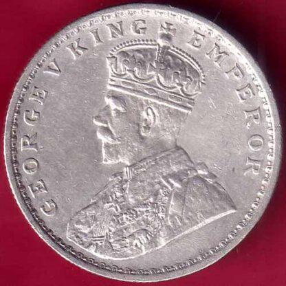 British India 1913  George V One Rupee Silver coin–FB2633 - Image 2