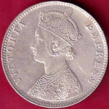 British india 1901 victoria empress one rupee scarce silver coin–FB2938 - Image 2