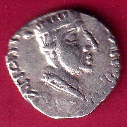 ANCIENT INDIA NAHAPAN DYNESTY KINGS PORTRAIT SILVER COIN –FB3182