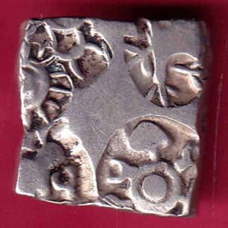 ANCIENT INDIA MAURYAN PERIOD MAGADH DYNASTY ANIMAL STANDING SILVER PUNCHMARK –FB3201
