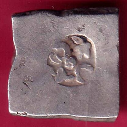 ANCIENT INDIA MAURYAN PERIOD MAGADH DYNASTY ANIMAL STANDING SILVER PUNCHMARK –FB3201 - Image 2