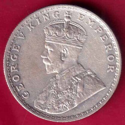 British India 1916 Bombay mint George V one Rupee Silver Coin –FB3214 - Image 2