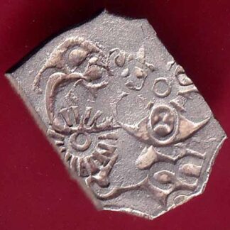 ANCIENT INDIA MAURYAN PERIOD MAGADH DYNASTY ANIMAL STANDING SILVER PUNCHMARK – FB3232