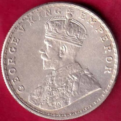 British India 1919 bombay mint George v One Rupee Silver coin – FB3284 - Image 2