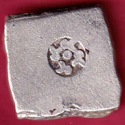 ANCIENT INDIA MAURYAN PERIOD MAGADH DYNASTY  SILVER PUNCHMARK – FB3303 - Image 2