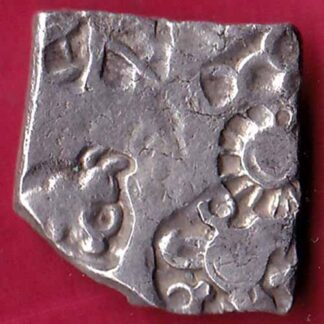 ANCIENT INDIA MAURYAN PERIOD MAGADH DYNASTY ANIMAL STANDING SILVER PUNCHMARK– FB3305