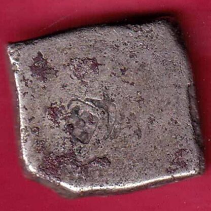 ANCIENT INDIA MAURYAN PERIOD MAGADH DYNASTY ANIMAL STANDING SILVER PUNCHMARK– FB3345 - Image 2