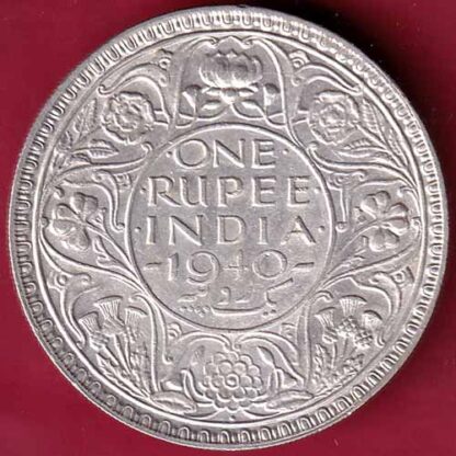 British India 1940 George VI Bombay Mint One Rupee–FB3355