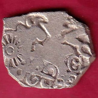 ANCIENT INDIA MAURYAN PERIOD MAGADH DYNASTY ANIMAL STANDING SILVER PUNCHMARK– FB3423