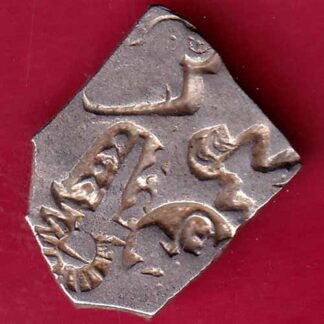 ANCIENT INDIA MAURYAN PERIOD MAGADH DYNASTY ANIMAL STANDING SILVER PUNCHMARK– FB3431