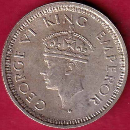 British India 1945 Bombay Mint George Vi 1/4 Rupee – FB3437 - Image 2