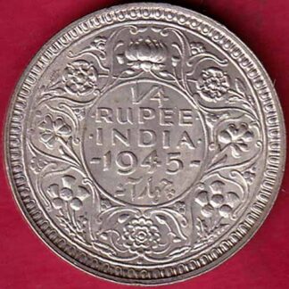 British India 1945 Bombay Mint George Vi 1/4 Rupee – FB3437