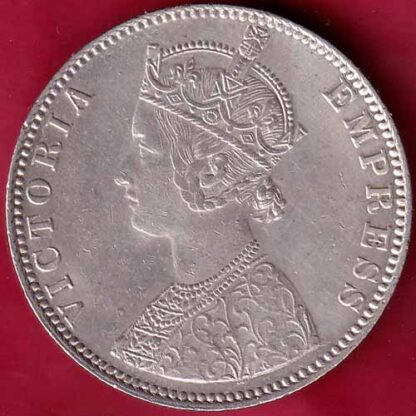 British india 1901 victoria empress one rupee scarce silver coin– FB3474 - Image 2