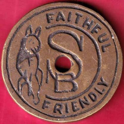 BANK TOKEN – FAITHFUL FRIENDLY SYNDICATE BANK LTD. CONNAUGHT CIRCUS NEW DELHI 140 – FB3535 - Image 2