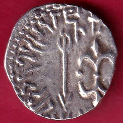ANCIENT INDIA NAHAPAN DYNESTY KINGS PORTRAIT SILVER COIN – FB3587 - Image 2