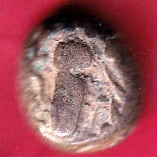 ANCIENT INDIA GADHAYA DYNASTY KING PORTRAIT "OMKAR VERIETY" COIN– FB3664