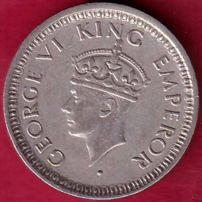 British India 1945 Bombay Mint George Vi 1/4 Rupee – FB3740 - Image 2
