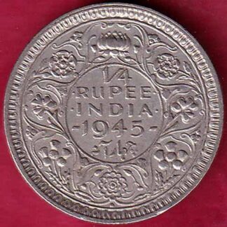 British India 1945 Bombay Mint George Vi 1/4 Rupee – FB3740