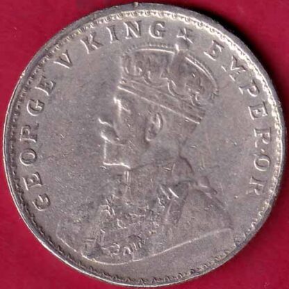 British India 1918 Bombay Mint George v One Rupee silver coin – FB3743 - Image 2
