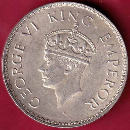 British India 1940 George VI Bombay Mint One Rupee  – FB3779 - Image 2