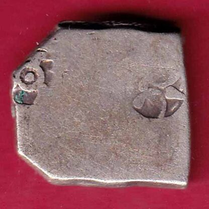 ANCIENT INDIA MAURYAN PERIOD MAGADH DYNASTY SILVER PUNCHMARK – FB3912 - Image 2