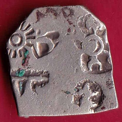 ANCIENT INDIA MAURYAN PERIOD MAGADH DYNASTY SILVER PUNCHMARK – FB3912