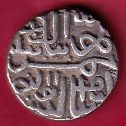 GUJARAT SULTAN MUZAFFAR SHAH BURHANPUR MINT ONE TANKA SILVER COIN – FB3959 - Image 2