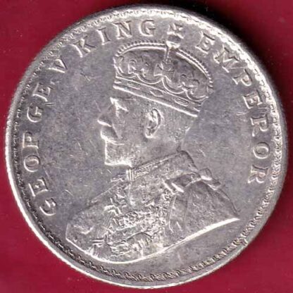 BRITISH INDIA 1913 BOMBAY MINT GEORGE V ONE RUPEE BEAUTIFUL SILVER COIN– FB3962 - Image 2