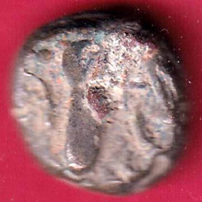 ANCIENT INDIA GADHAYA DYNASTY KING PORTRAIT “OMKAR VERIETY” COIN– FB3964 - Image 2