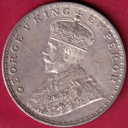 British India 1918 Bombay Mint George v One Rupee silver coin– FB3997 - Image 2