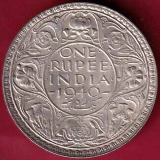 British India 1940 George VI Bombay Mint One Rupee – FB4037