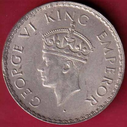 British India 1940 George VI Bombay Mint One Rupee – FB4037 - Image 2